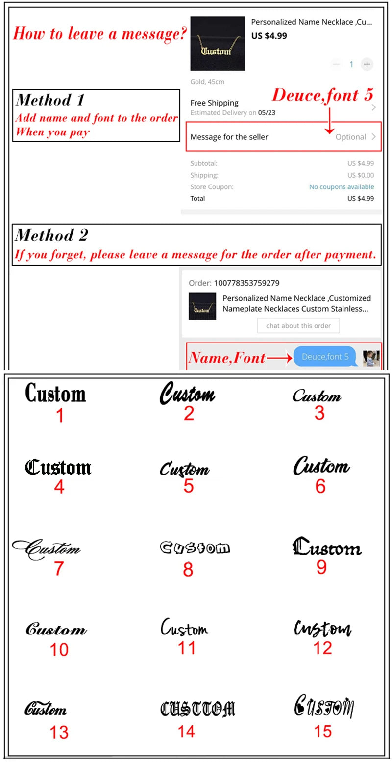 Custom Engraved Children's Name Jewelry Set