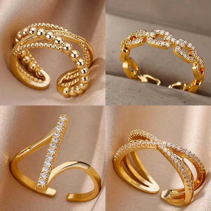 Zircon Geometric Open Rings