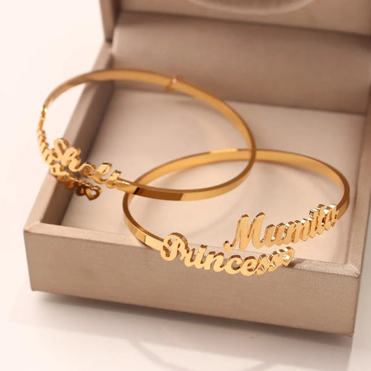 Custom Name Open Bangle