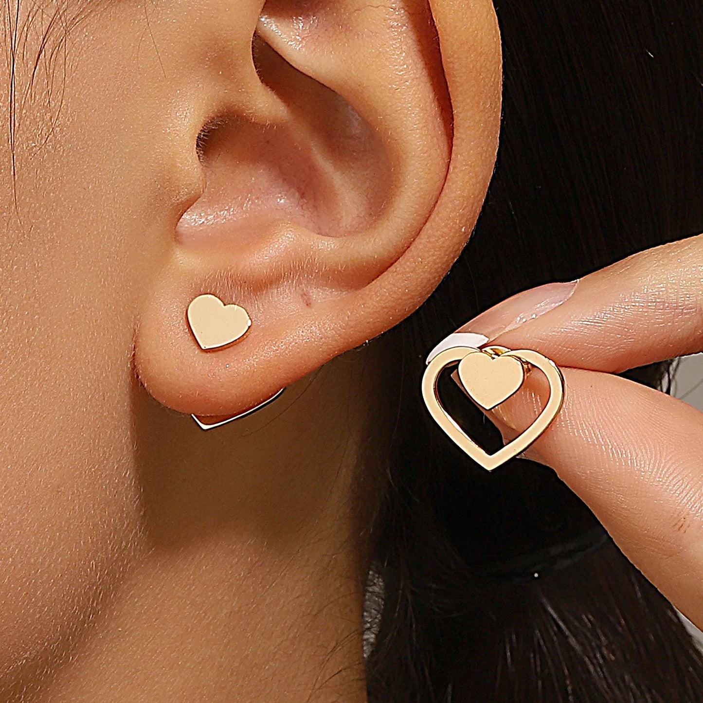 Retro Geometric Stud Earrings