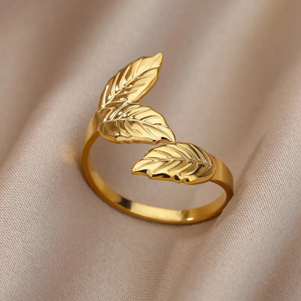 316L Gold Tone Statement Rings