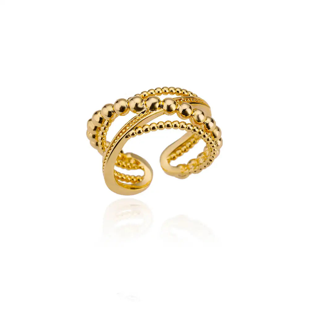 316L Gold Tone Statement Rings