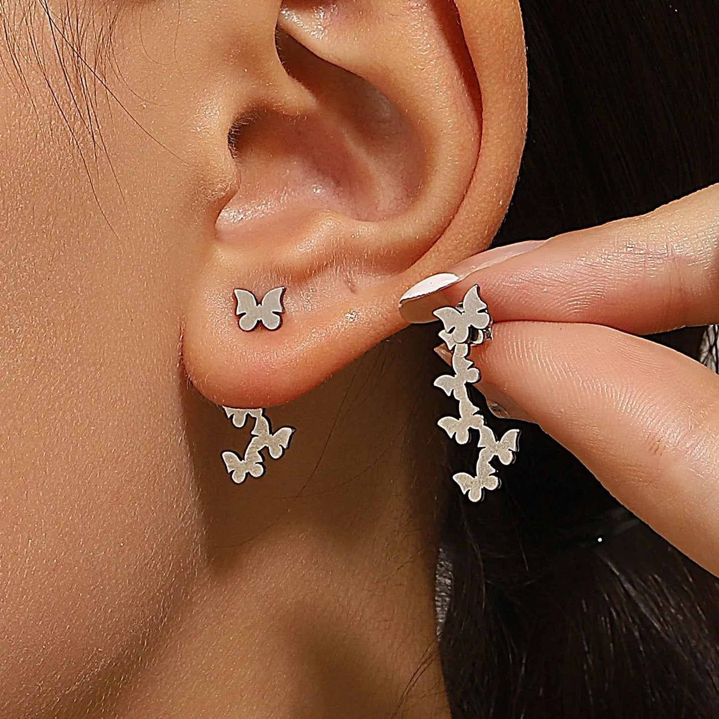 Retro Geometric Stud Earrings