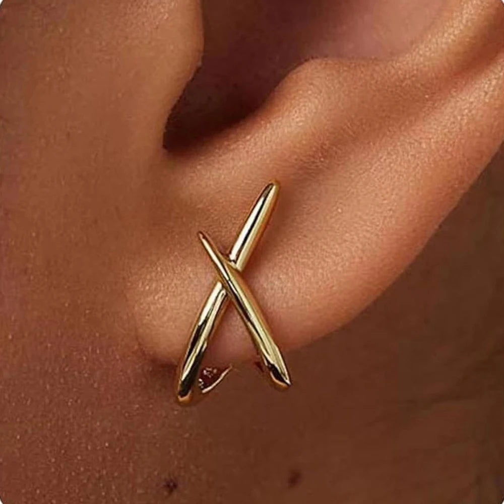 Minimalist Cross Stud Earrings