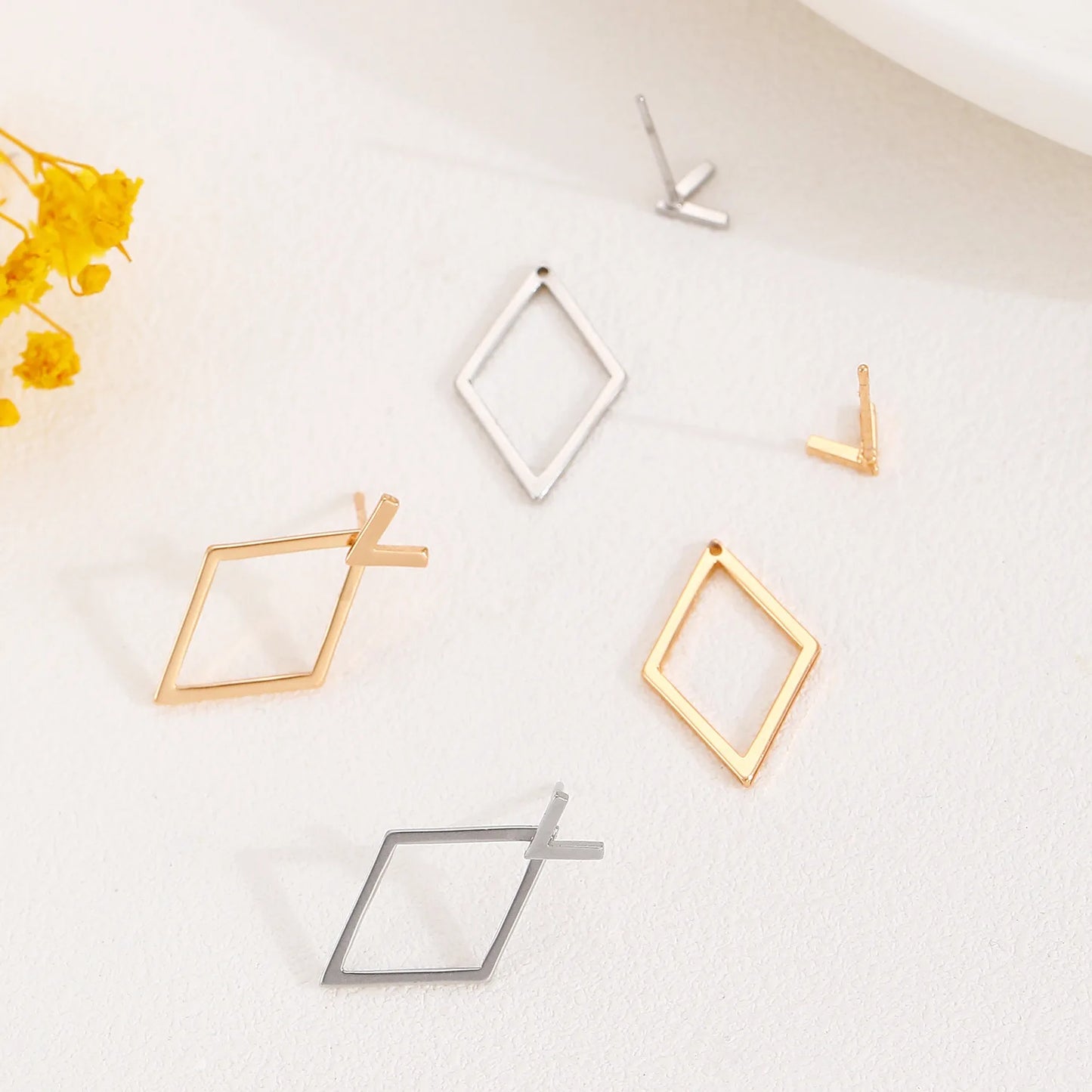 Retro Geometric Stud Earrings