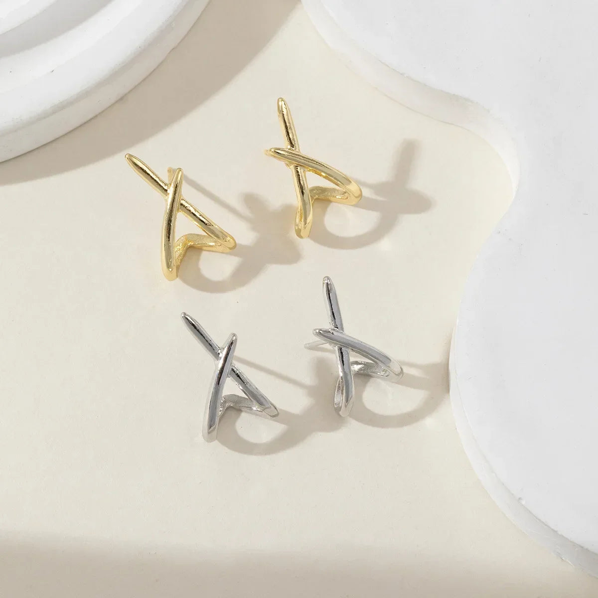 Minimalist Cross Stud Earrings