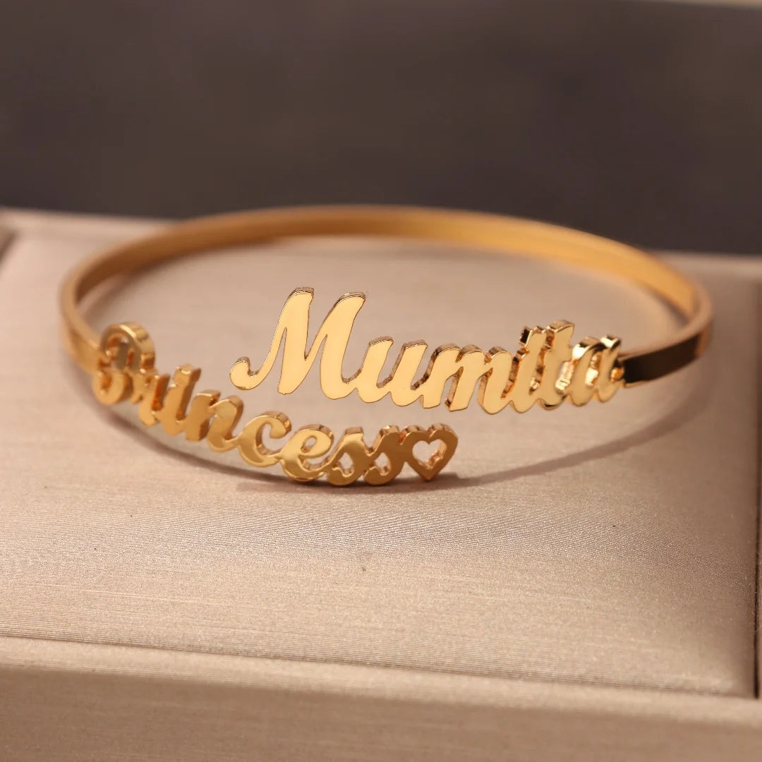 Custom Name Open Bangle