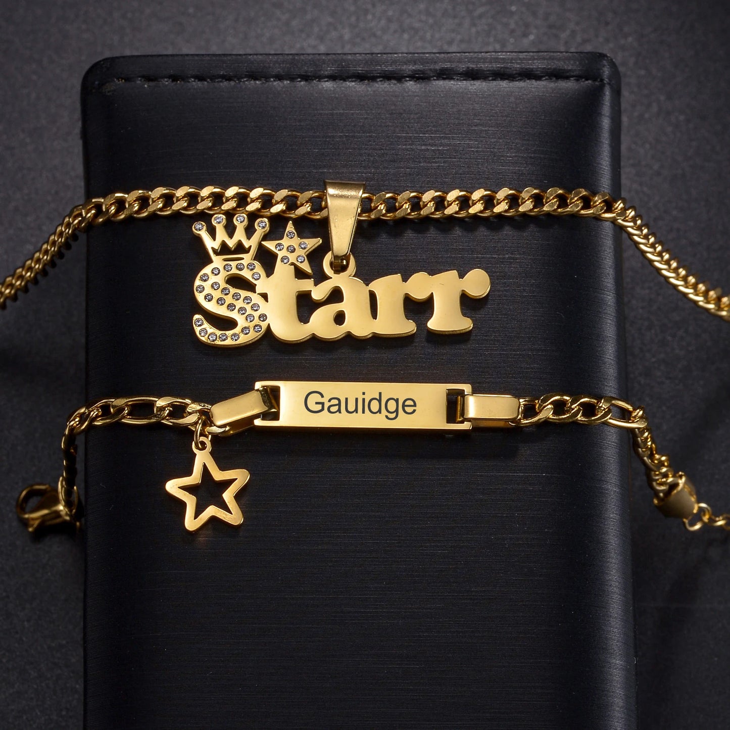 Custom Engraved Children's Name Jewelry Set