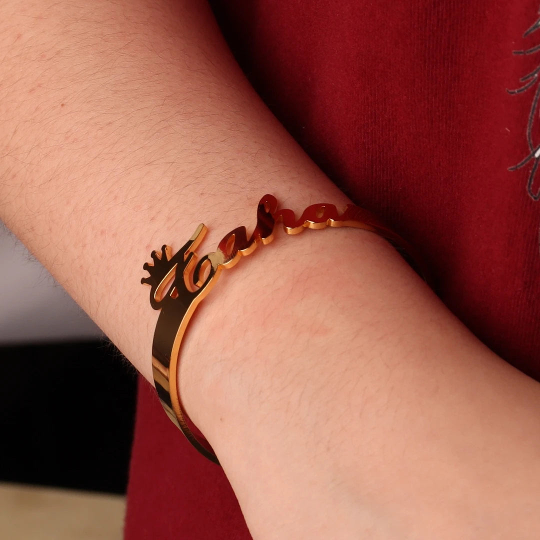 Custom Name Open Bangle