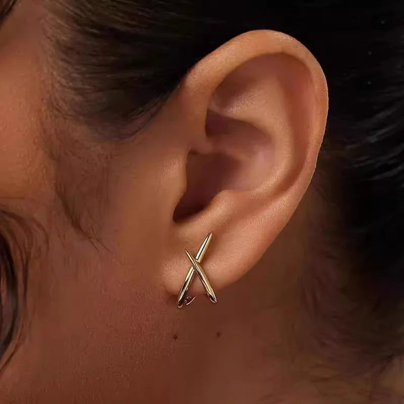 Minimalist Cross Stud Earrings