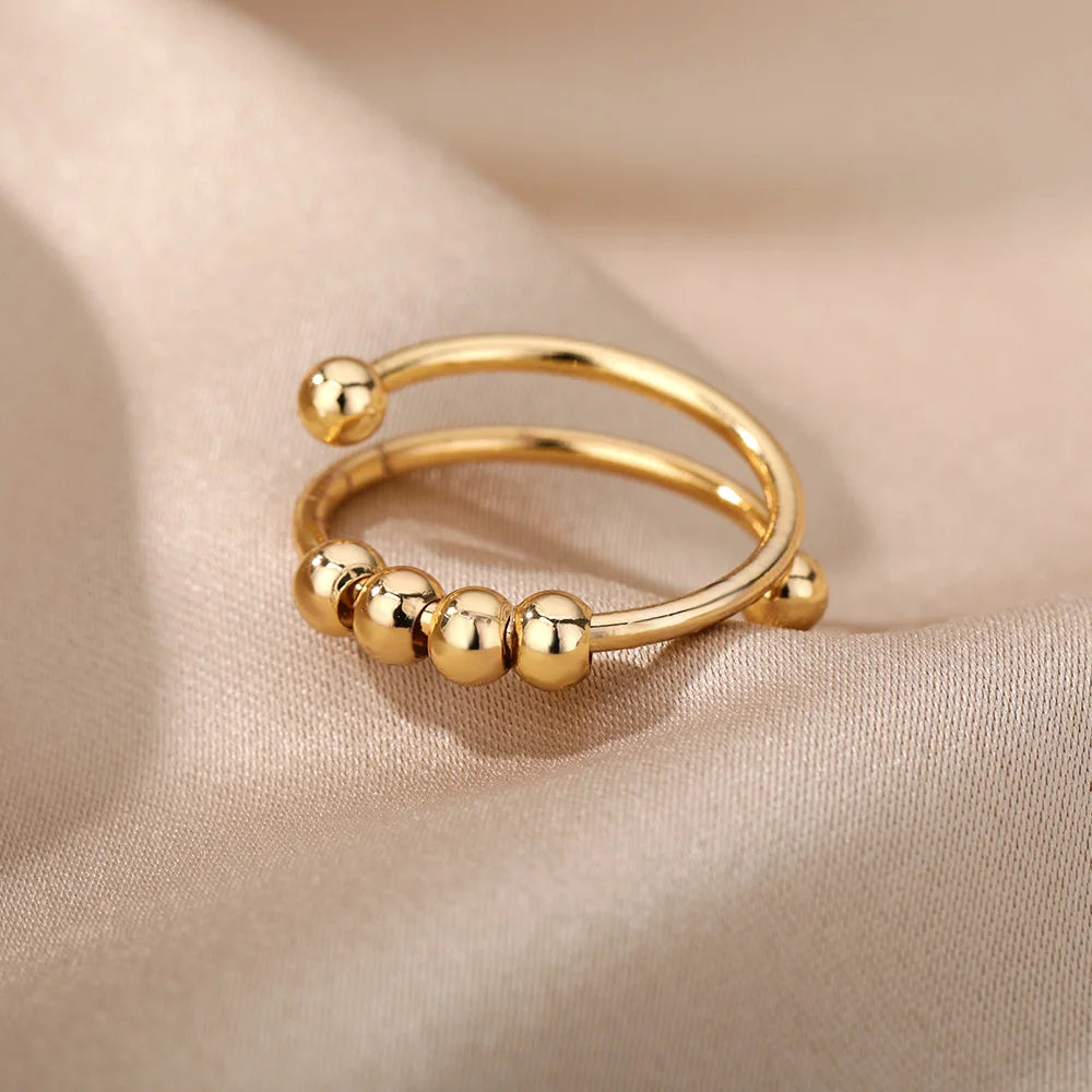 316L Gold Tone Statement Rings