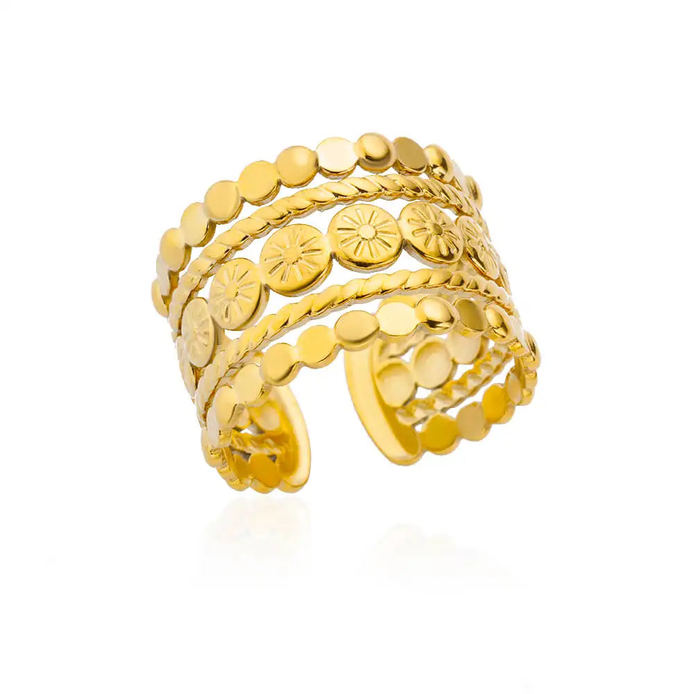 316L Gold Tone Statement Rings