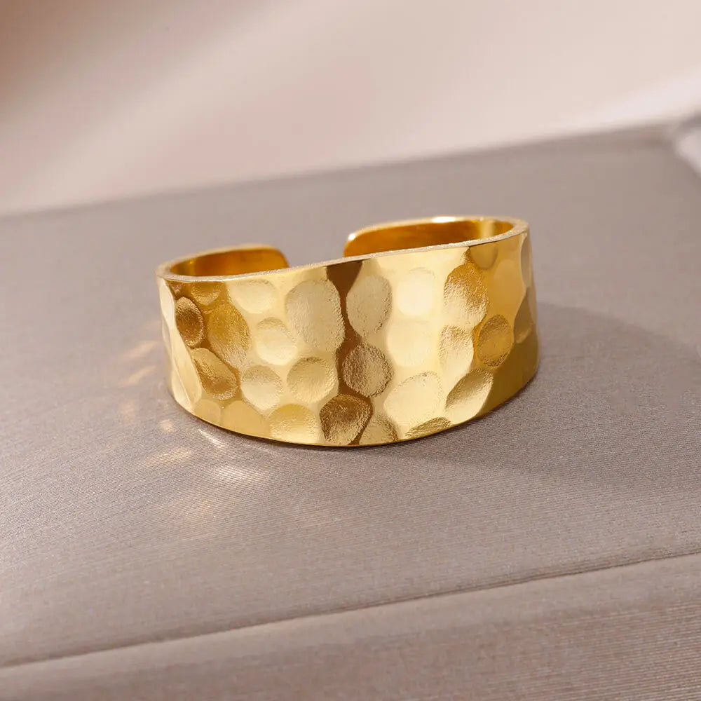 316L Gold Tone Statement Rings