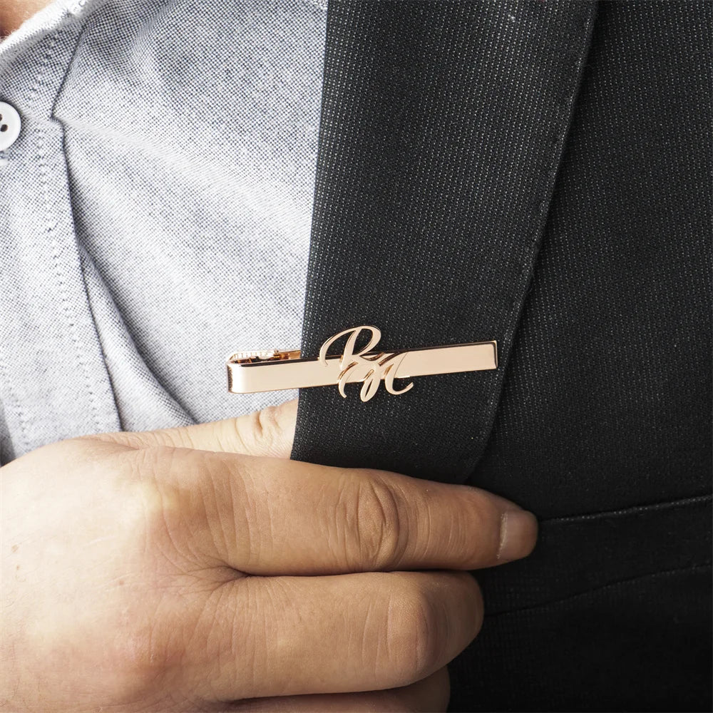 Tangula Custom Initial Tie Clip
