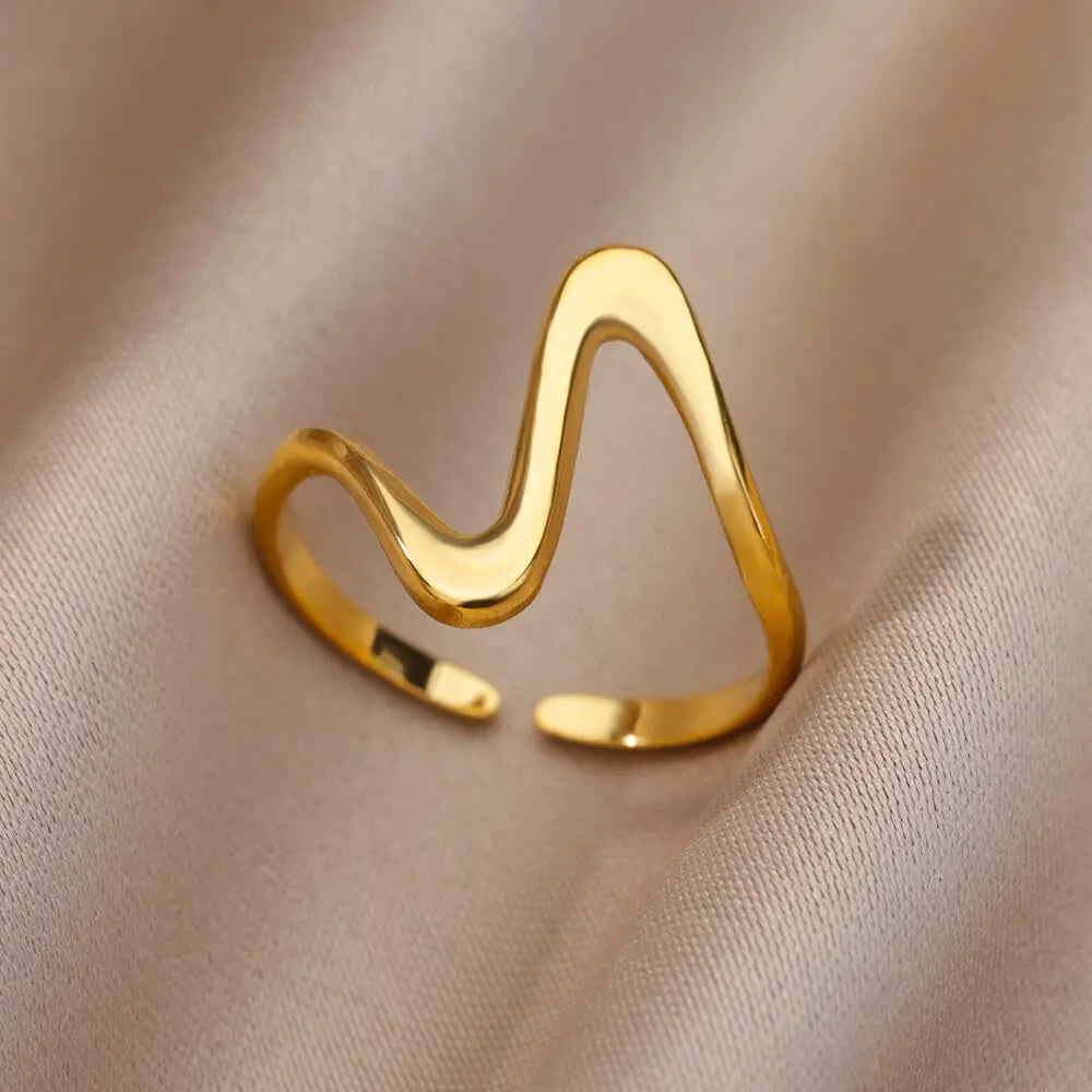 316L Gold Tone Statement Rings