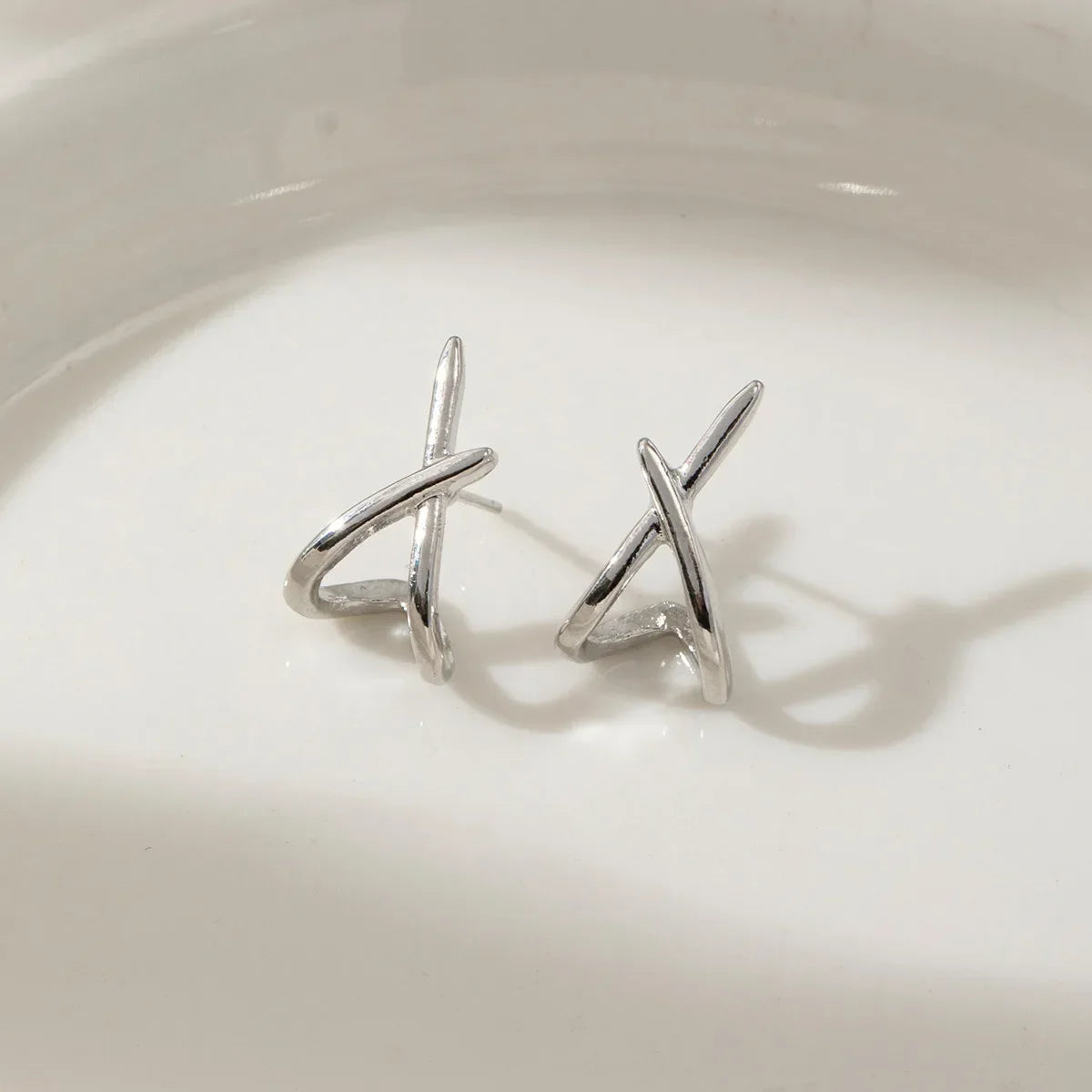 Minimalist Cross Stud Earrings