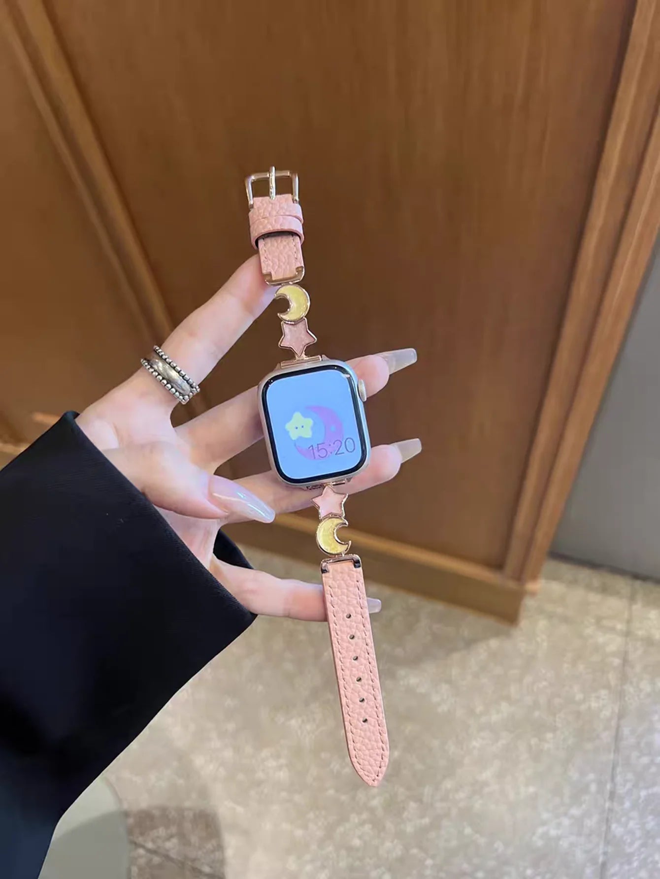 Sleek Metal & Leather Apple Watch Band