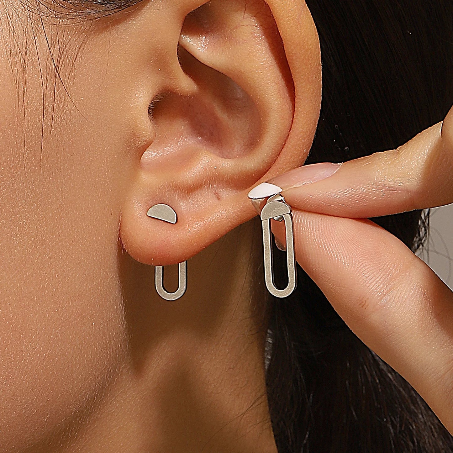 Retro Geometric Stud Earrings