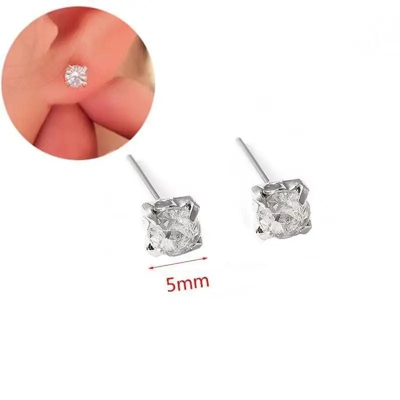 925 Silver Crystal Heart Drop Earrings