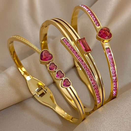 Rosé Amour Bangle Set