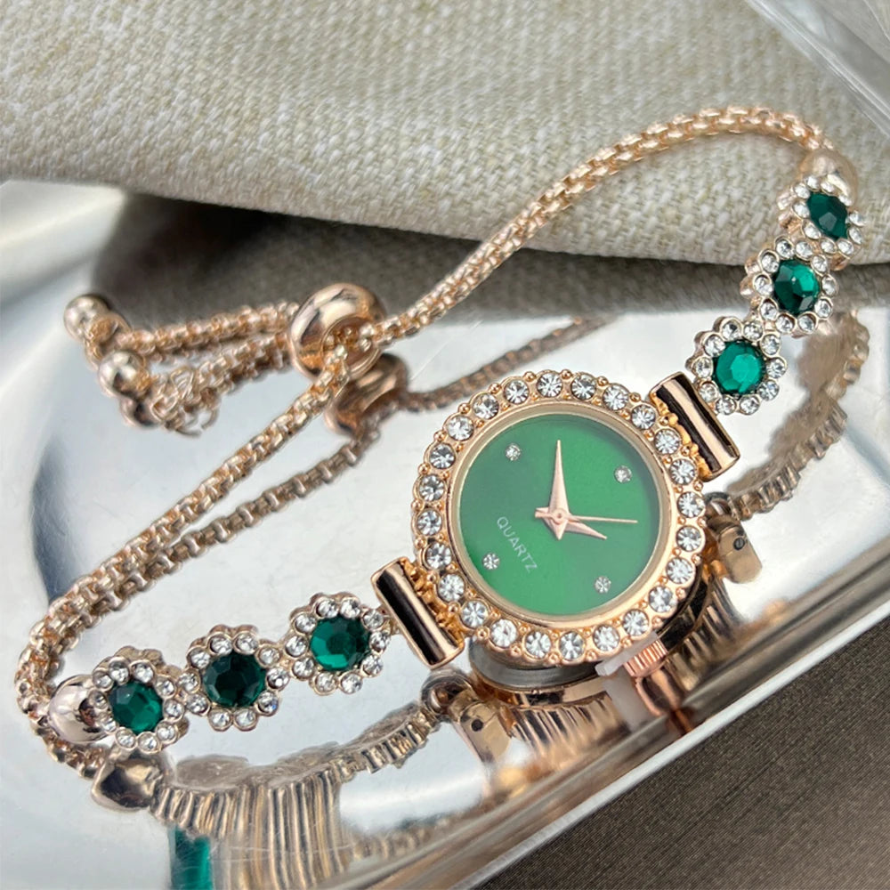Crystal Dial Bracelet Watch